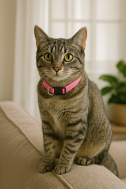 Parisian Pet 'Nylon Collar' for Dogs & Cats – Comfortable Pink Collar for Small Dogs, Adjustable Fit