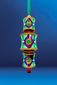 Load image into Gallery viewer, Neon Nights Dazzler Glass Ornament - Southlake Paws
