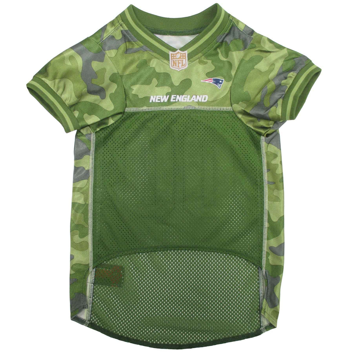 NFL New England Patriots Camo Mesh Dog Jersey