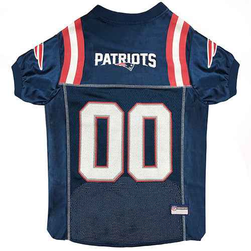 NFL New England Patriots Striped Mesh Dog Jersey