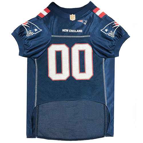 NFL New England Patriots Striped Mesh Dog Jersey