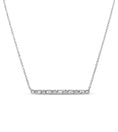 Load image into Gallery viewer, OLIVE & CHAIN Diamond Baguette & Round Bar Necklace - White Gold
