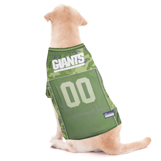 NFL New York Giants Camo Mesh Dog Jersey