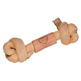 Load image into Gallery viewer, Huggle-Hide® Natural Leather Bone Dog Toy, 3 Pack
