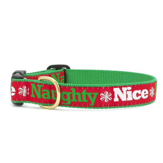 Up Country Naughty and Nice Cast Brass Dog Collar