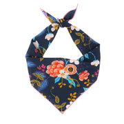 Navy Flower Dog Bandana