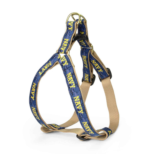 Up Country Navy Dog Cast Brass Dog Harness