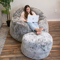 Load image into Gallery viewer, Adult Bean Bag Chair - Queen - NEST Chinchilla
