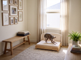 Load image into Gallery viewer, The Haven — Luxury Handcrafted Dog Bed | Solid Wood, Orthopedic, Waterproof lined
