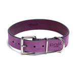 Nubuck Fuchsia Dog Collar