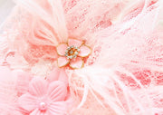 Unique Pet Feather Tutu Dog Lace Dress Princess Dress Pink Swan for Wedding Party Birthday Festival One Piece 