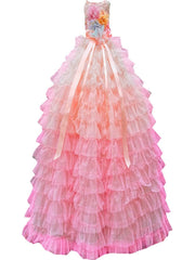 Pink Candy Bloom Gown For Dog 