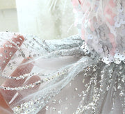 Handmade Glamorous Sequin Feather Pet Clothing Elegant Sparkling Dog Princess Dress 