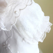 Handmade Luxury White Pet Wedding Dress Dogs Cats Bridal Gown 