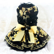 Unique Design Floral Sequin Pet Clothes Luxury Tutu Dogs Dress Perfect for Weddings Birthdays 