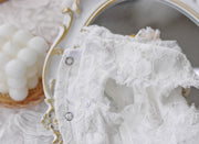 Handmade Elegant Dog Dress Blue Lace Flower Outfit