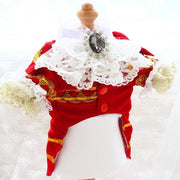 Handmade Regal French Court Dog Clothes Tailcoat Luxury Pet Suit With Shirt Lace and Gold Detailing 