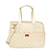 Cream Quilted Pet Carrier – Minimal, Soft & Lightweight 