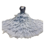 Feather Fantasy Pet Gown | Luxury Dog Dress for Special Occasions 