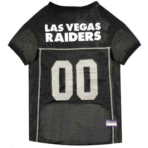 NFL Las Vegas Raiders Striped Mesh Dog Jersey