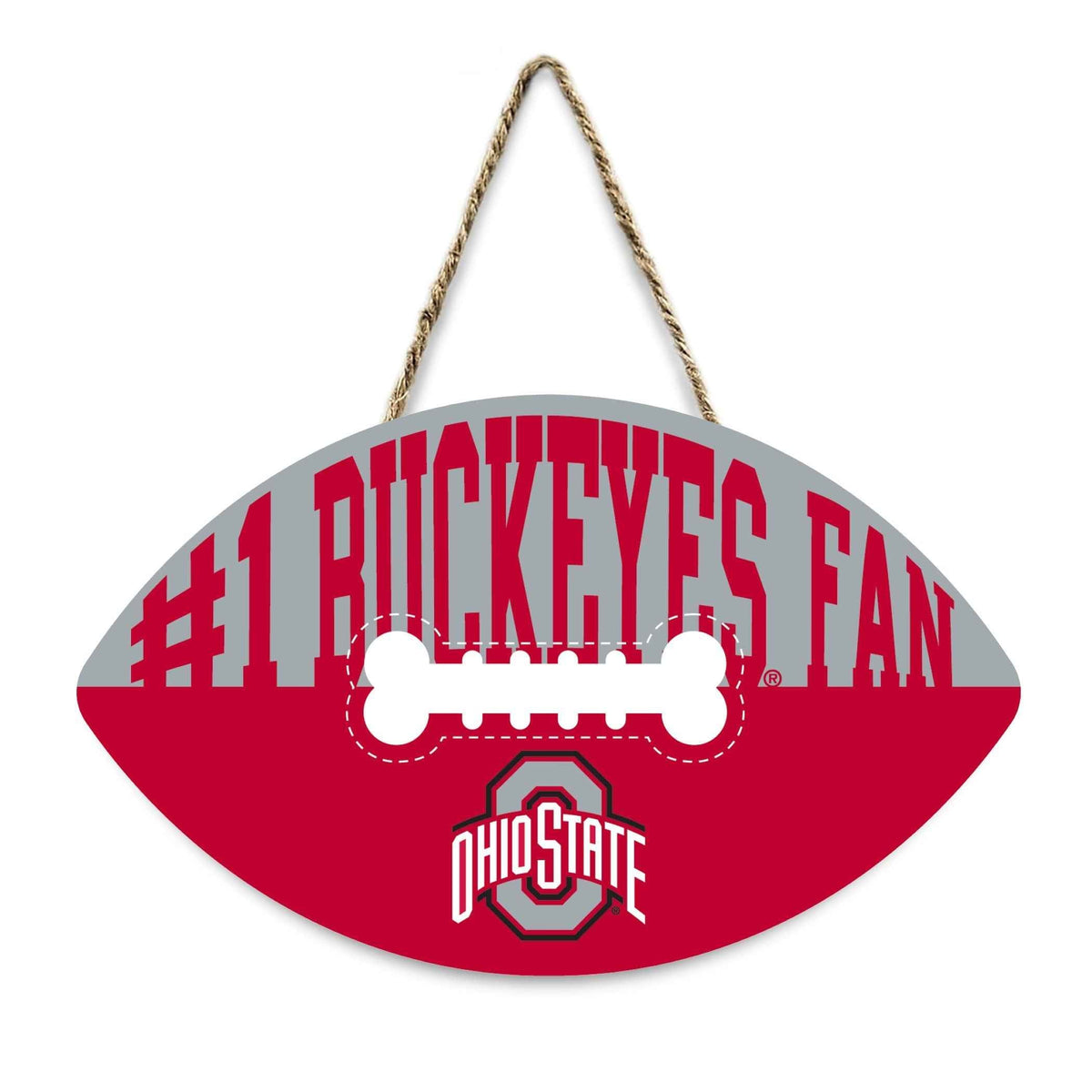 Ohio State Football Shape Sign