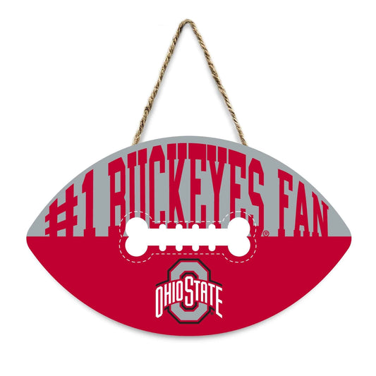 Ohio State Football Shape Sign