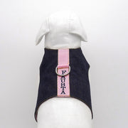 Personalized Denim Dog Harness Vest