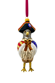 Old Glory Dove Founding Feather Glass Ornament 