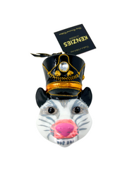 KRG Opossum Head Polish Glass Ornament 