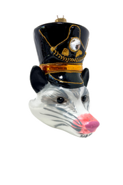 KRG Opossum Head Polish Glass Ornament 