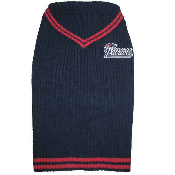 New England Patriots Dog Sweater - NFL Pet Fan Apparel