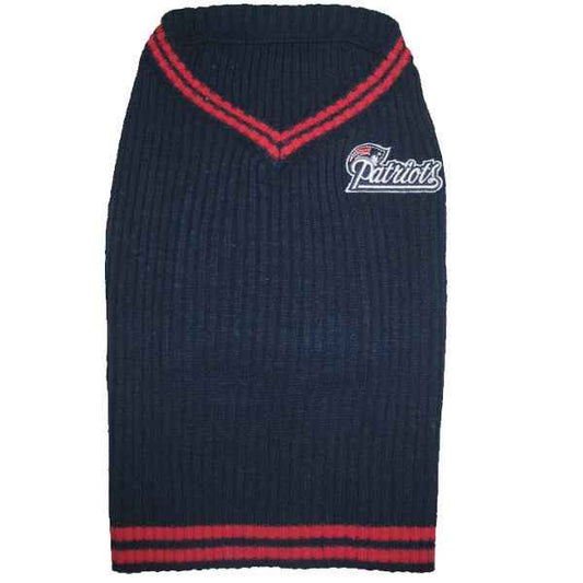 New England Patriots Dog Sweater - NFL Pet Fan Apparel