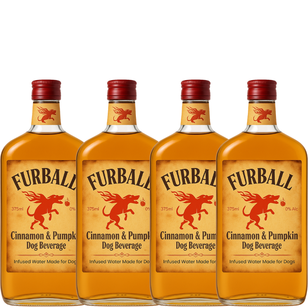 Furball Reserve Mini Dog Waters 4-Pack dog hydration treat bottle on white background