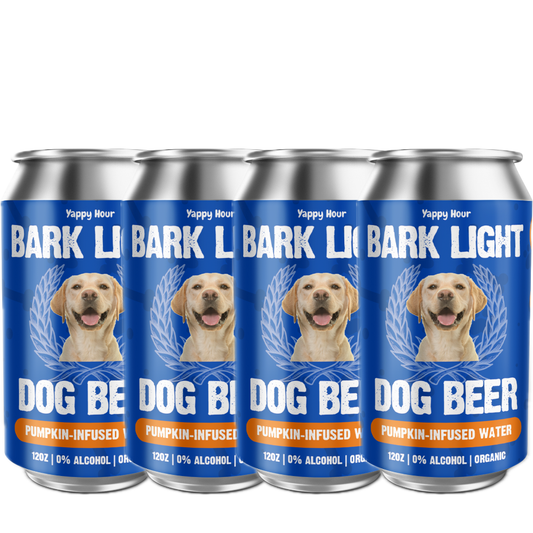 Bark Light Pumpkin Dog Water dog hydration treat bottle on white background