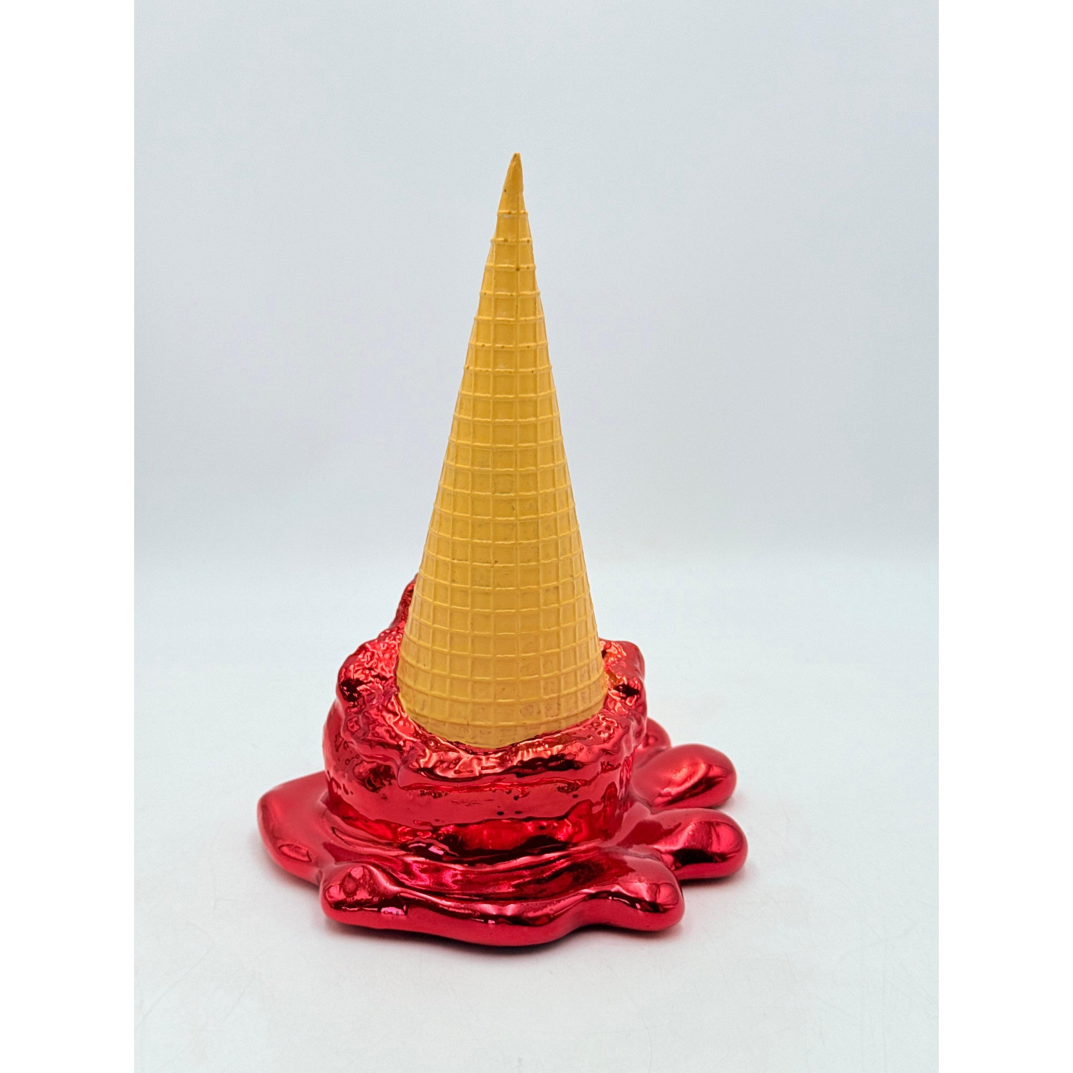 Opps! No.1 Ice Cream Sculpture - Red Chrome Edition - red chrome opps no 1 ice cream sculpture, luxury sculpture, product…
