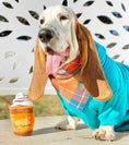 Load image into Gallery viewer, Orange/Blue Plaid Luxe Flannel Dog Bandana
