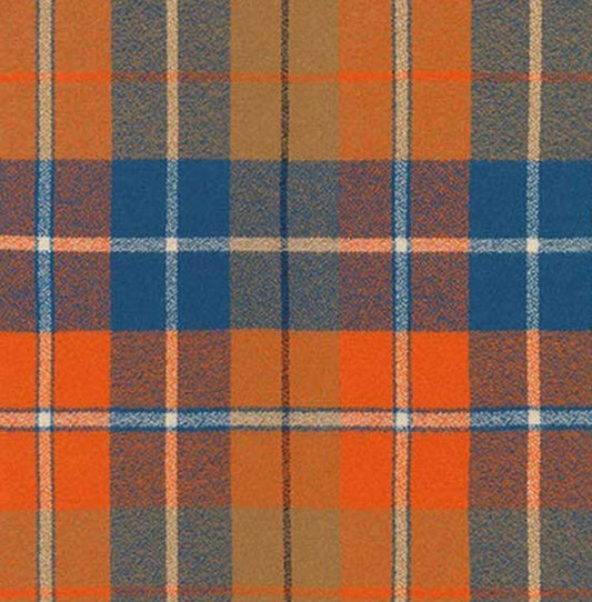 Orange/Blue Plaid Luxe Flannel Dog Bandana