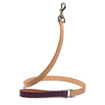 Ostrich Leather Dog Leash Grape