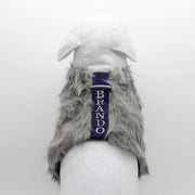 Personalized Faux Fur Dog Harness Vest
