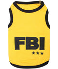 Load image into Gallery viewer, Parisian Pet 'FBI' Funny Slogan Dog Shirt – Trendy Yellow Pet Apparel for Dogs & Cats
