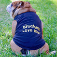 Load image into Gallery viewer, Parisian Pet 'Bitches Love Me' Funny Dog Shirt – Embroidered Cotton Pet T-Shirt for Dogs & Cats, Black-Valentine's Day
