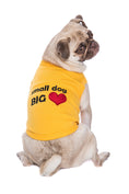 Load image into Gallery viewer, Parisian Pet 'Big Heart' Slogan Dog Shirt – Soft and Breathable Pet Apparel for Small Dogs & Cats, Yellow-Valentine's Day
