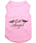 Load image into Gallery viewer, Parisian Pet 'Lil Angel' Dog & Cat T-Shirt – Cute Embroidered Cotton, Comfortable & Stylish – Pink
