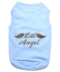 Load image into Gallery viewer, Parisian Pet 'Lil Angel' Dog & Cat T-Shirt – Comfortable & Lightweight Embroidered Novelty Pet Shirt – Light Blue
