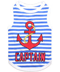 Load image into Gallery viewer, Parisian Pet 'Captain' Fun Sailor Dog Outfit – Soft and Breathable Nautical Pet Wear for Small Dogs & Cats, Blue & White Stripes
