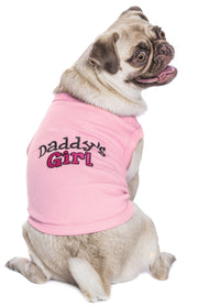 Parisian Pet 'Daddy's Girl' Pet Shirt - Dog Fashion Shirt for Dogs & Cats, Pink-Valentine's Day
