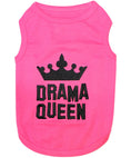 Load image into Gallery viewer, Parisian Pet 'Drama Queen' Embroidered Dog & Cat Shirt - Trendy Pet Apparel, Pink
