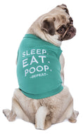 Load image into Gallery viewer, Parisian Pet 'Sleep Eat Poop' Playful Dog Shirt – Trendy Embroidered Pet Apparel for Dogs & Cats, Saint Patrick's Day
