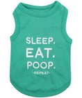 Load image into Gallery viewer, Parisian Pet 'Sleep Eat Poop' Playful Dog Shirt – Trendy Embroidered Pet Apparel for Dogs & Cats, Saint Patrick's Day
