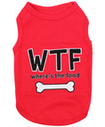 Load image into Gallery viewer, Parisian Pet 'WTF' Pet Shirt - Funny Dog & Cat Shirt, Red
